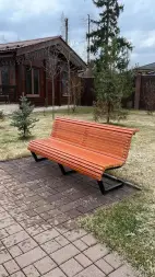 Скамейка стальная «Мехико» 2,0 м (3 опоры)