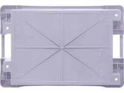 Ящик пластиковый со сплошными стенками и дном, 600х400х100 мм, серый [224]