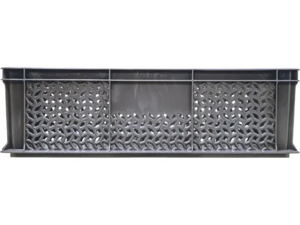 Ящик пластиковый перфорированный, 600×400×180 мм, 35 л, серый [706.02.02 м]