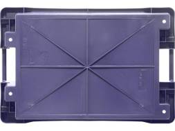 Ящик пластиковый со сплошными стенками и дном, 600х400х100 мм, синий [224]