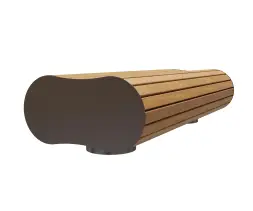 Скамейка стальная «Калипсо» без спинки 1,8 м (лиственница)