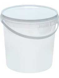 Ведро пластиковое с крышкой, 1.5 л, белый [5072]