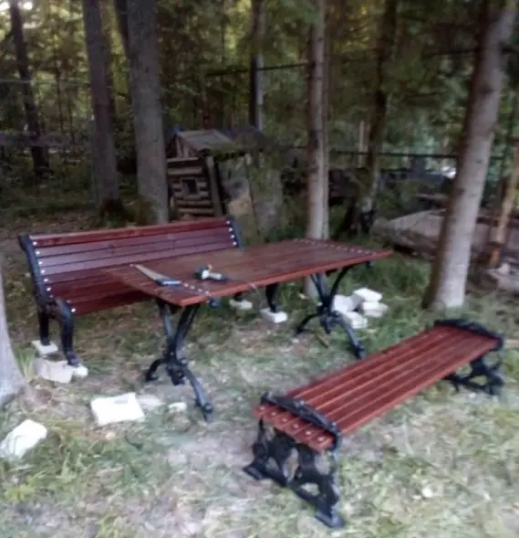 Чугунный стол «Аллея» 3,0 м