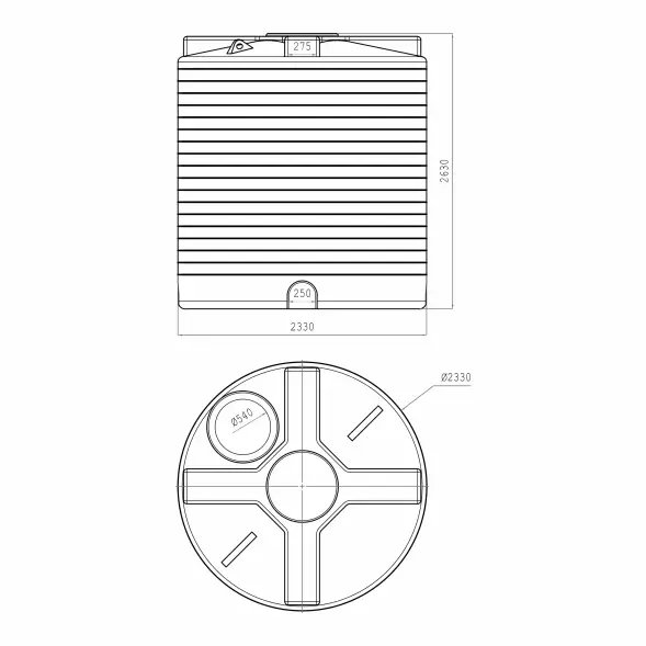 Емкость вертикальная 10000л