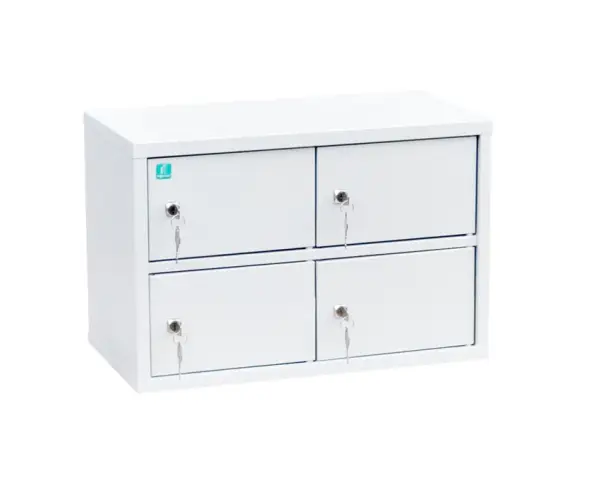 Индивидуальный шкаф кассира на 4 отделения (навесной) 600x310x400 мм Светло-серый