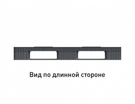 Паллет (поддон) пластиковый усиленный перфорированный на 3-х полозьях, 1210х810х151 мм, черный [02.120.91.T204]