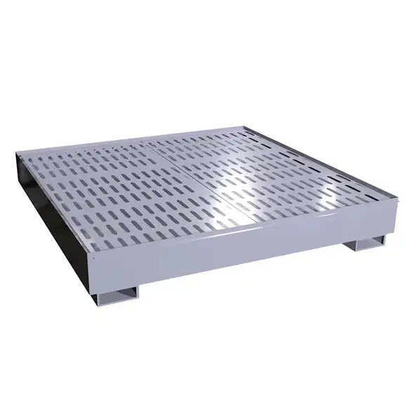 Металлический поддон для бочек ПДМ-06 1200x1200x300 мм Серый