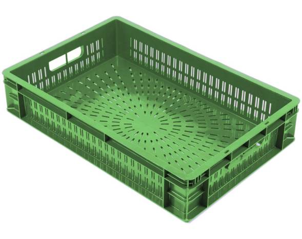 Пластиковый ящик для овощей 600х400х120 перфорированный