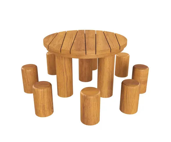 Стол с пеньками HARDWOOD «Лесная поляна»