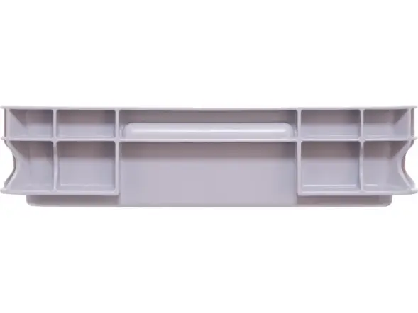 Ящик пластиковый сплошной, 400×300×75 мм, 6.4 л, серый [700.03.02 М ГД]