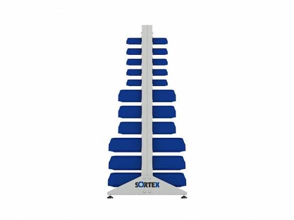 Стеллаж для пластиковых лотков ДВК SORTEX двухсторонний 1800x1000x800.06