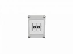 Сетевая сдвоенная штепсельная розетка для кабеля RJ45 ДВК