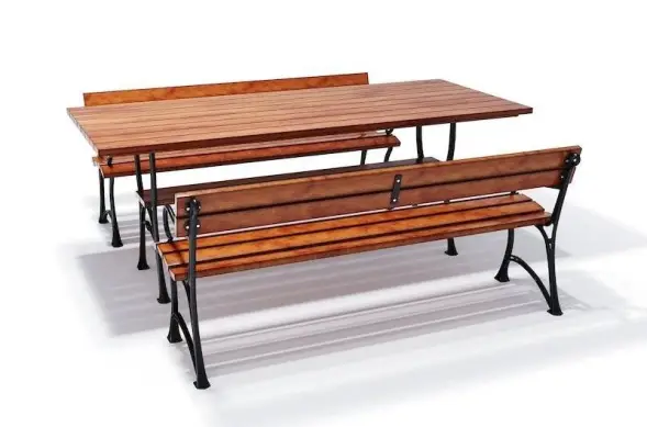 Комплект чугунный «Ратио» Стол плюс 2 скамейки плюс 2 кресла