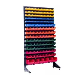 Стеллаж с пластиковыми ящиками 1801-5/9/1