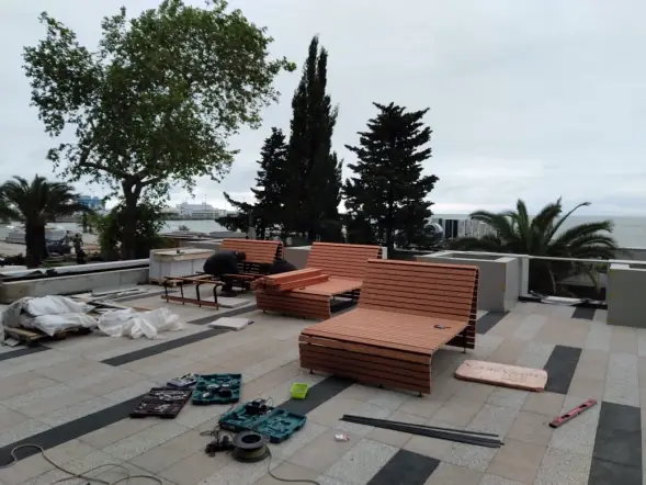 Парковый лежак 2 1,4 м (композит)