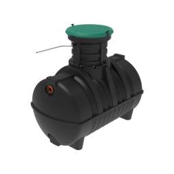 Автономная канализация Rostok Ground 6 с горловиной 600 мм и самотечным отведением, 2800л, черный [5042.2800.899.000]