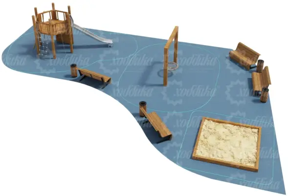 Средняя детская площадка 165 м2 №3