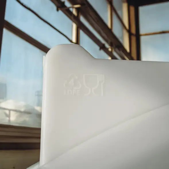 Емкость ЦКТ 5000 л с патрубком 110мм с фланцем под плотность до 1,2 г/см3 белая в обрешетке