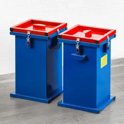 Контейнер герметичный специализированный вертикальный для битых ламп и термометров ГСК 600, 600х250х250 мм