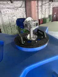 Бункер 5000л усиленный в обрешетке с мешалкой