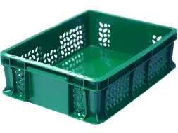 Ящик пластиковый сплошной, 400×300×120 мм, 10.6 л, синий [701.02.02]