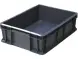 Ящик пластиковый сплошной, 400×300×120 мм, 10.6 л, чёрный [701.03.02]