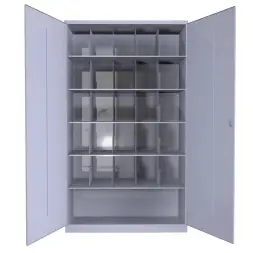 Шкаф для 25 противогазов с дверьми 1500x870x380 мм Светло-серый