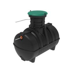 Автономная канализация Rostok Ground 6 с горловиной 600 мм и принудительным отведением, 2800л, черный [5042.2800.899.002]