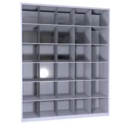 Шкаф для противогазов ХПГ-30 без дверей 1500x870x380 мм Светло-серый