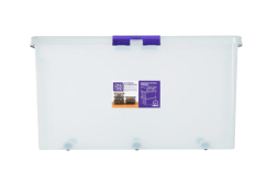 Контейнер с крышкой и клипсами Rox Box Home, 80л, 720x390x380 мм, прозрачный