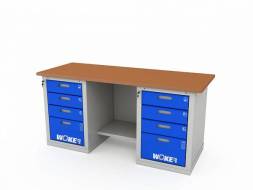 Верстак ДВК с 2 тумбами WOKER PRO 2404.1800