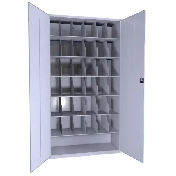 Шкаф для противогазов ХПГ-36 с дверьми 1730x920x380 мм Светло-серый