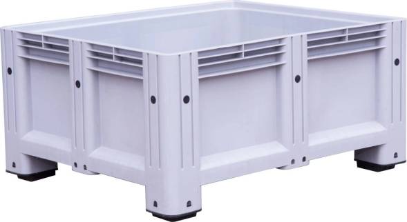 Крупногабаритный сплошной пластиковый контейнер на ножках Big Box, 1200x1000x580 мм, белый [12001000580-00]
