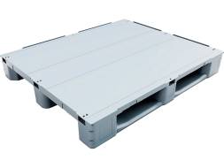 Паллет (поддон) пластиковый сплошной на 3-х полозьях, 1200х1000х157 мм, серый [IR 1210S-3R]