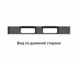 Паллет (поддон) пластиковый сплошной на 2-х полозьях, 1200х1000х150 мм, серый [02.103F.91]
