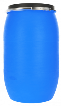 Бочка пластиковая с крышкой и металлическим ободом Open Top, 127 л, синий [БП127.02/04]