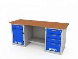 Верстак ДВК с 2 тумбами WOKER PRO 2204.2000