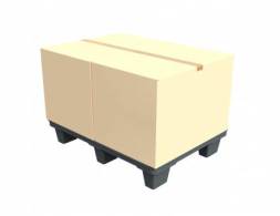 Паллет (поддон) пластиковый перфорированный на ножках, 800х600х140 мм, серый [02.116.91]