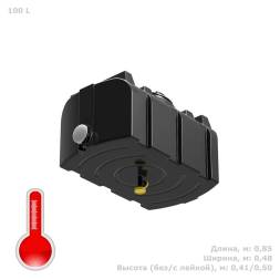 Бак пластиковый для летнего душа с подогревом Полимер-Групп R 100 л, черный [DR100S112]