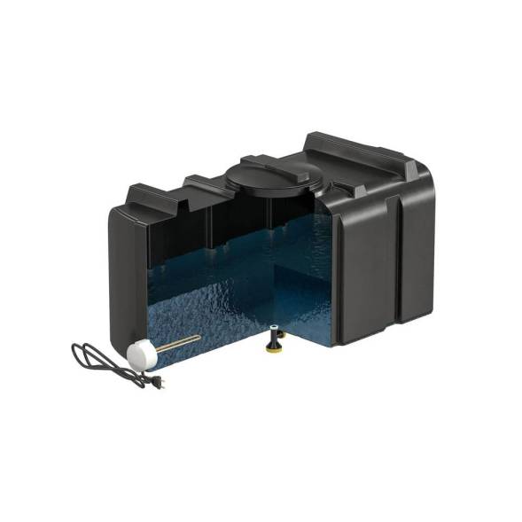 Бак пластиковый для летнего душа с подогревом Полимер-Групп R 100 л, черный [DR100S112]